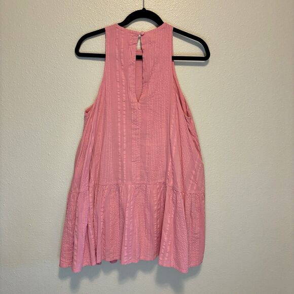 Urban Outfitters‎ Maisy High Neck Frock Pink Ruffle Dress Sz S Mod Retro Twee - Picture 14 of 15